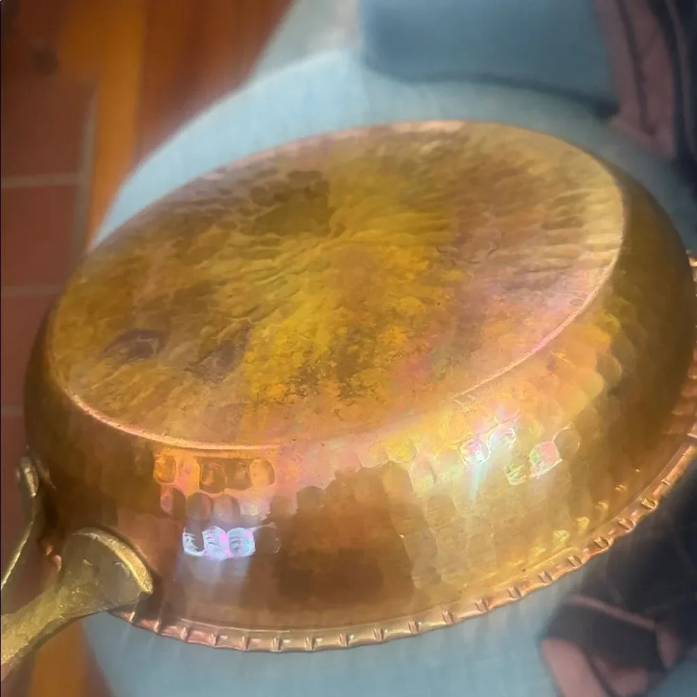 Hammered Copper Skillet Frying Pan